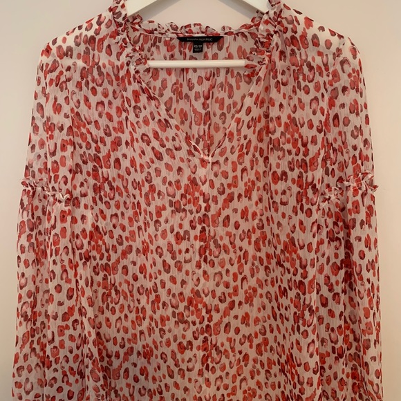Pink animal print Banana Republic blouse - Picture 1 of 3